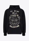 Valentino Garavani Sweatshirt With Le Chat De La Maison Patch In Black