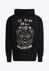 Valentino Garavani Sweatshirt With Le Chat De La Maison Patch In Black