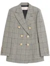 Valentino Garavani Houndstooth Double-breasted Jacket In Schwarz