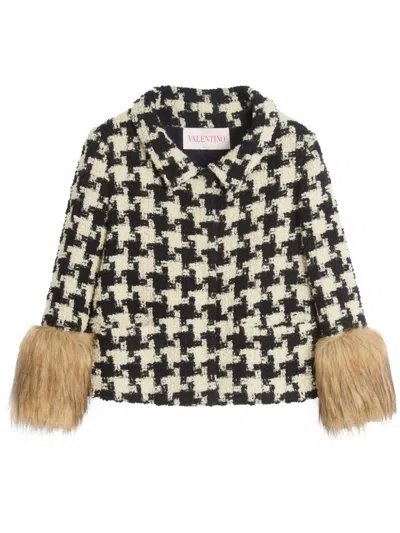 VALENTINO PIED-DE-POULE TWEED JACKET