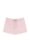 Valentino Check Pattern Shorts In Pink