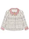 Valentino Check-pattern Tweed Jacket In Neutrals