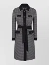 Valentino Belted Checked Wool And Cashmere-blend Coat In Gray
