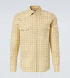 Valentino Checked Cotton Shirt In White