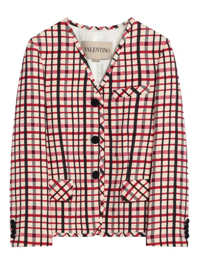 VALENTINO CHECKED-PATTERN JACKET