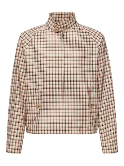 VALENTINO CHECKED ZIP-UP JACKET