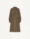 Valentino Chemisier En Crêpe De Chine Avec Imprimé Petit Charles Femme Noir/multicolore 48 In Brown