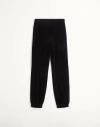 Valentino Chenille Jogging Trousers With Chez Patch In Black
