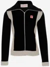 Valentino Chenille Sweatshirt With Patch Jackets Black In Black