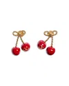 Valentino Cherry Drop Earrings In Multi