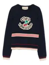 Valentino Cotton Sweater Crew Neck Long Sleeves In Blue