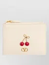 Valentino Cherry Embellished Wallet Gold-tone Hardware