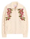 Valentino Long-sleeved Wool Sweater In Neutral