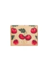 Valentino Vlogo Signature Cherryfic Jacquard Raffia Wallet In Nude
