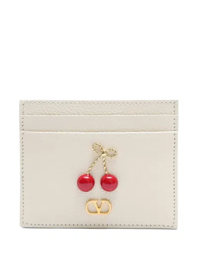 Valentino Garavani Cherryfic Cardholder In White