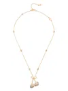 Valentino Cherrifyc Metal Necklace With Swarovski Crystals In Gold