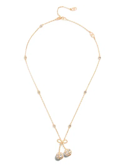 Valentino Garavani Cherryfic Crystal-embellished Necklace In Gold