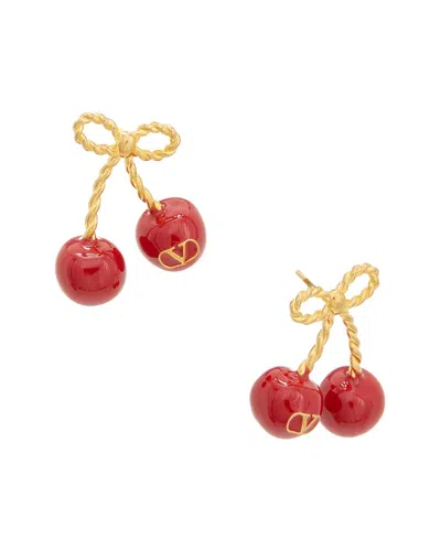 Valentino Garavani Chez Valentino Cherryfic Drop Earrings In Gold