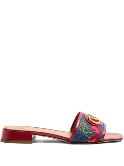 VALENTINO GARAVANI CHERRYFIC-EMBROIDERY VLOGO-DETAILED SANDALS