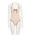 Valentino Cherryfic Lycra One-piece Swimsuit In Pink
