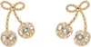 Valentino Womens Oro Crystal Cherryfic Metal And Swarovski Crystal Earrings In Gold