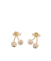 Valentino Cherryfic Metal And Swarovski Crystal Earrings In Metallic