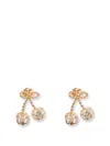 Valentino Cherryfic Metal And Swarovski Crystal Earrings In Animal Print