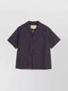 Valentino Garavani Bowling Shirt With Cherryfic Print In Blue
