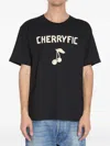 Valentino Crew Neck Graphic Print Short Sleeves T-shirt In Black