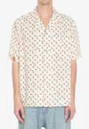 Valentino Cotton Poplin Bowling Shirt With Cherryfic Print