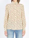 Valentino Camicia In Crepe Stampata  Donna In Neutral
