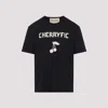 Valentino Crew Neck Graphic Print Short Sleeves T-shirt In Black