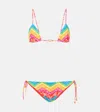 Valentino Chevron Lycra Bikini 24 Woman Multicolour M In Multicolor