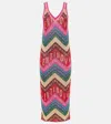 Valentino Kleid Aus Chevron Lurex Frau Multicolor M In Multicolor