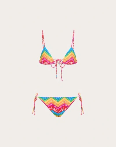 Valentino Chevron Lycra Bikini 24 Woman Multicolour M
