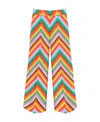 Valentino Multicolour Geometric-motif Cropped Trousers In Multicolor