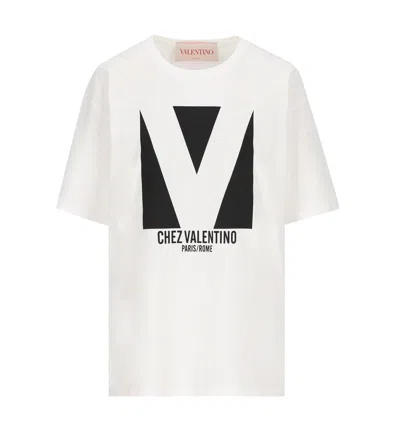 Valentino " Print T-shirt In White
