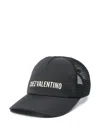 Valentino Cotton Baseball Cap With Embroidery In Black