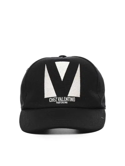 Valentino Garavani Chez Baseball Hat In Black