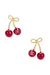 Valentino Orecchini In Metallo Bicolor  Donna In Antique Brass & Rosso