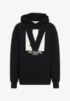 Valentino Chez Hooded Sweatshirt In Black