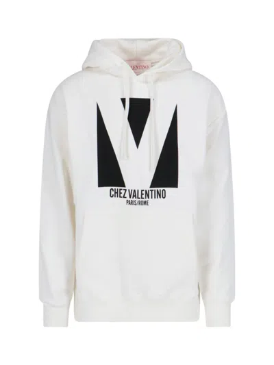 VALENTINO VALENTINO "CHEZ" HOODIE – WHITE