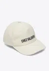 Valentino Ivory Cotton Baseball Cap With Adjustable Embroidered Logo In Ivory