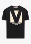 Valentino Crew Neck Short Sleeves T-shirts In Black