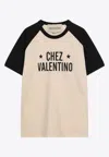Valentino Sleeve Contrast Graphic Print Crew Neck