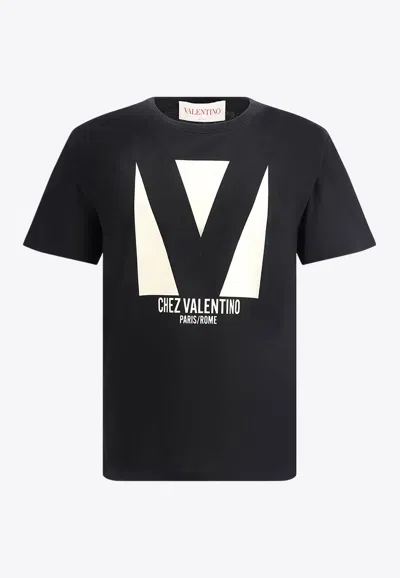 VALENTINO CHEZ LOGO PRINT T-SHIRT