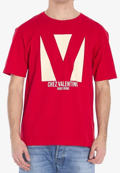 VALENTINO CHEZ LOGO PRINT T-SHIRT