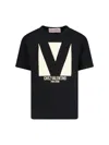 Valentino Crew Neck Short Sleeves T-shirts In Black  