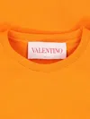 Valentino Cotton T-shirt With Chez Print In Orange