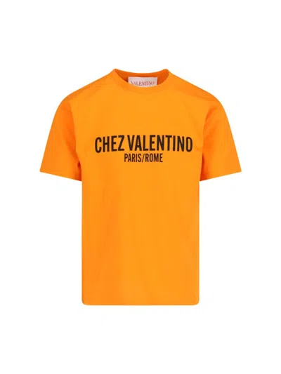 VALENTINO VALENTINO CHEZ' LOGO T-SHIRT – ORANGE